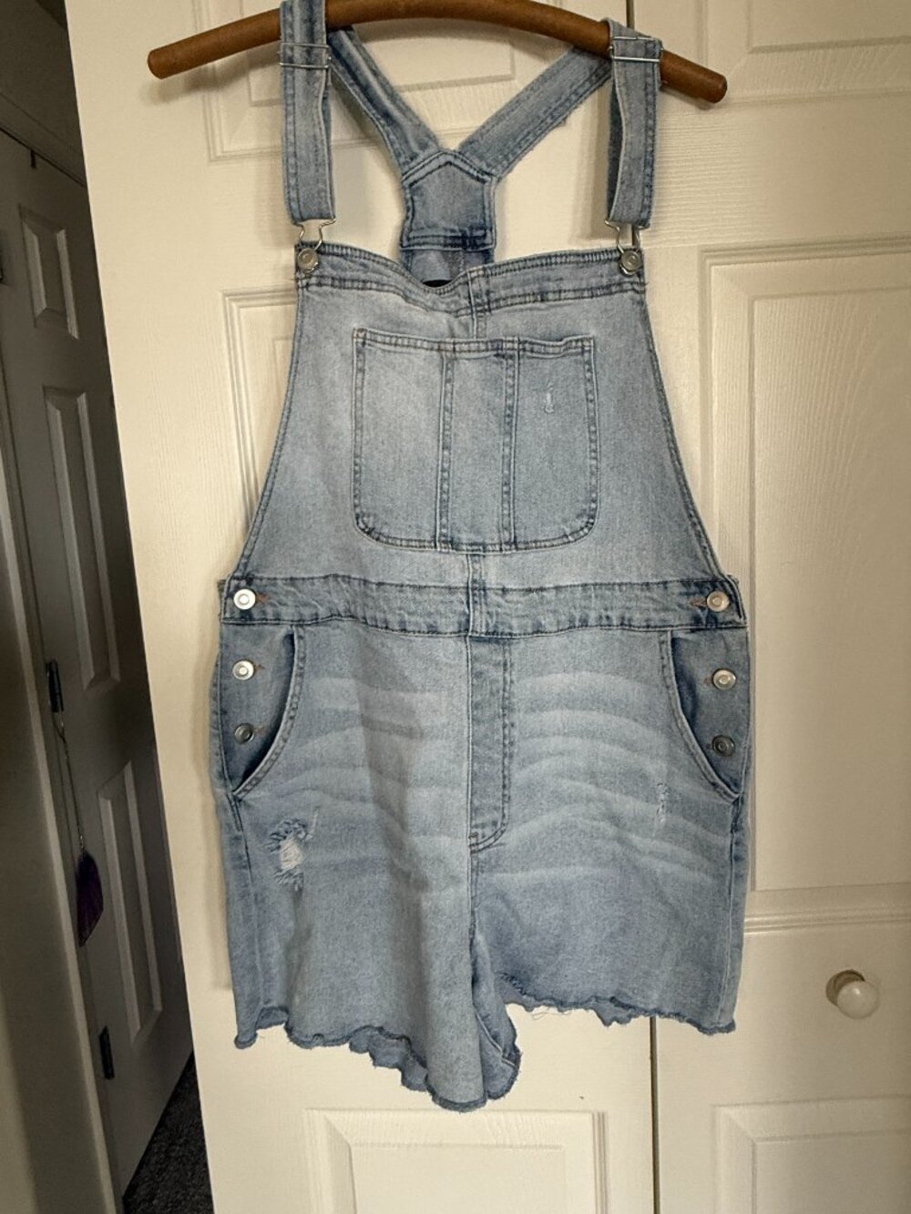 Jean short overalls